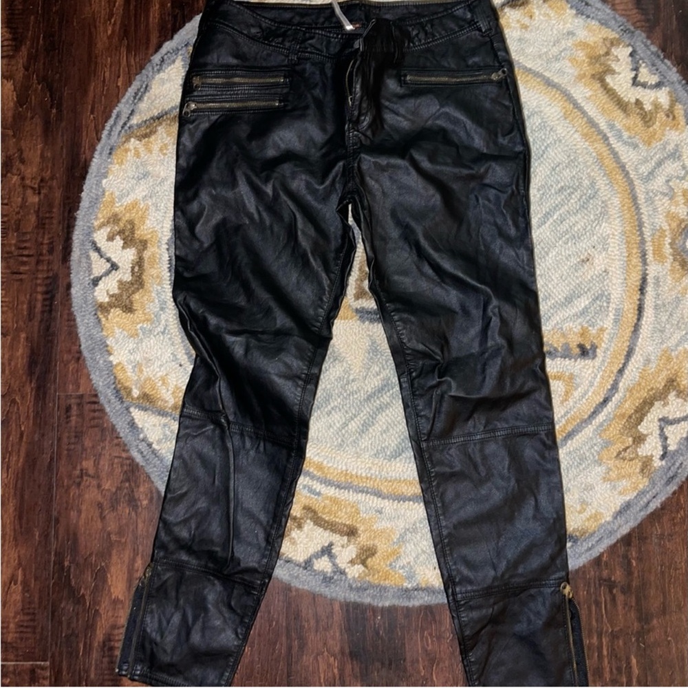 Free People leather pants